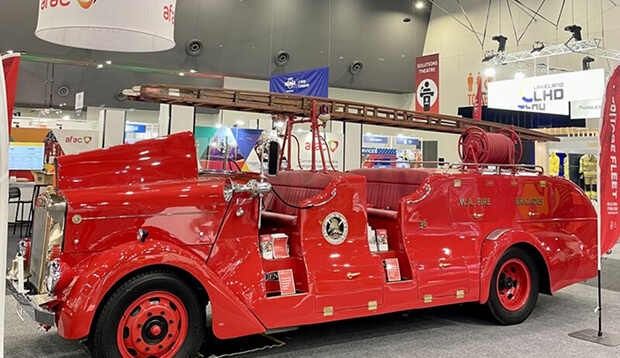 A vintage fire engine