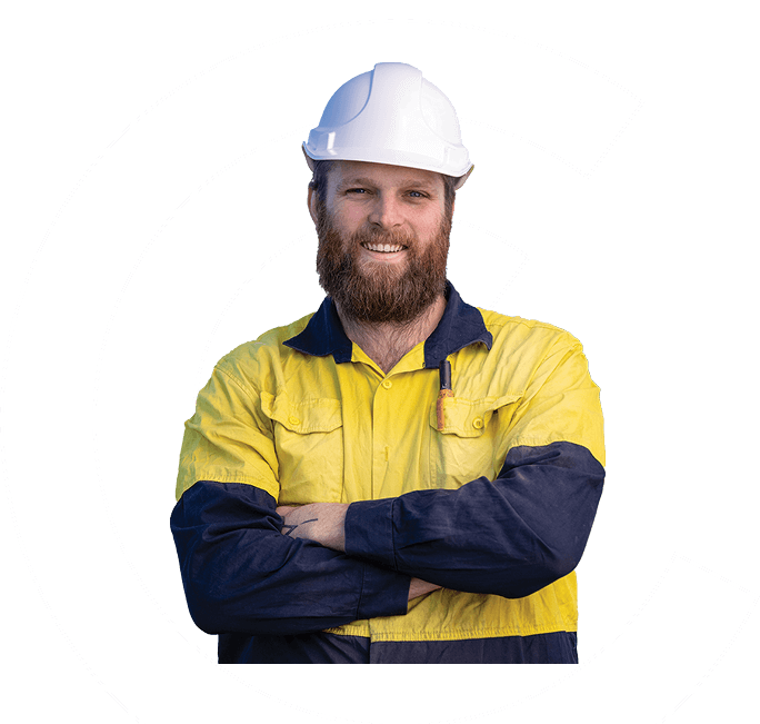 A man in hi-vis smiling to camera