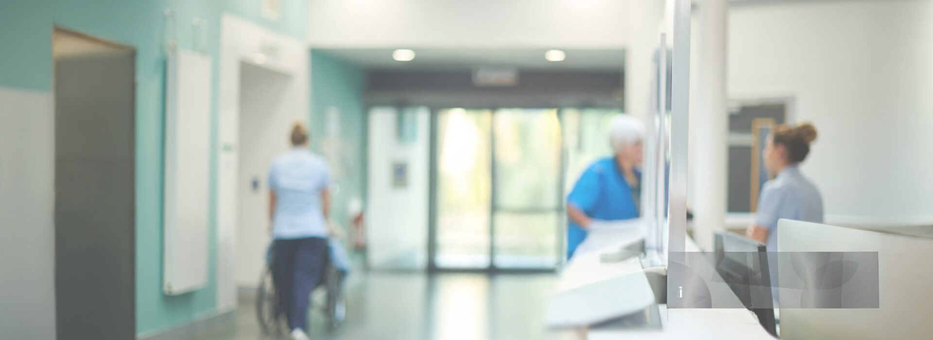 An out-of-focus medical setting